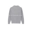 Herren Strickpullover mit Zopfmuster und Schalkragen